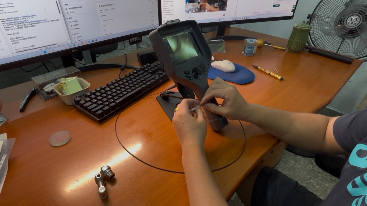 EHX 超細內視鏡應用於半導體零件檢查