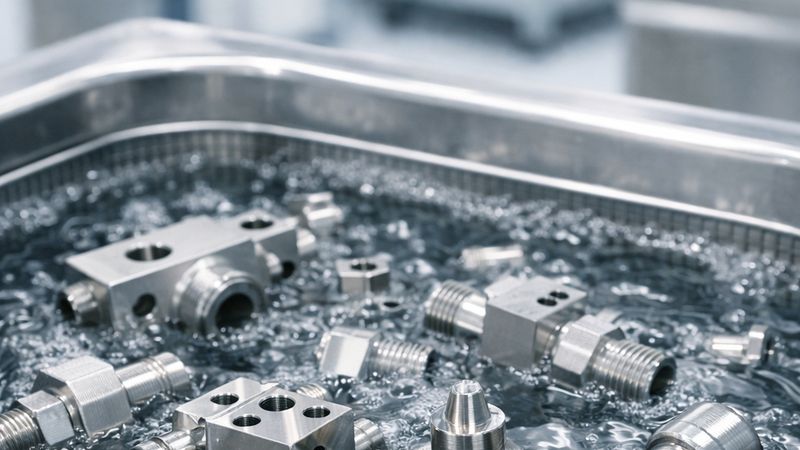 半導體精密零件在超音波清洗槽中清洗