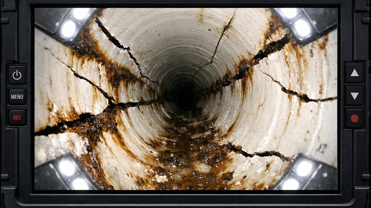 十年老屋管壁裂縫