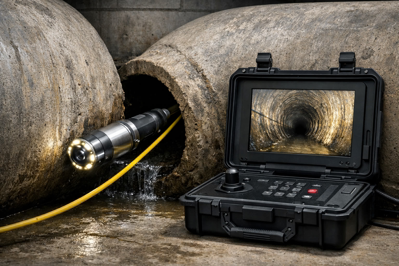 管道間旋轉鏡頭內視鏡檢測